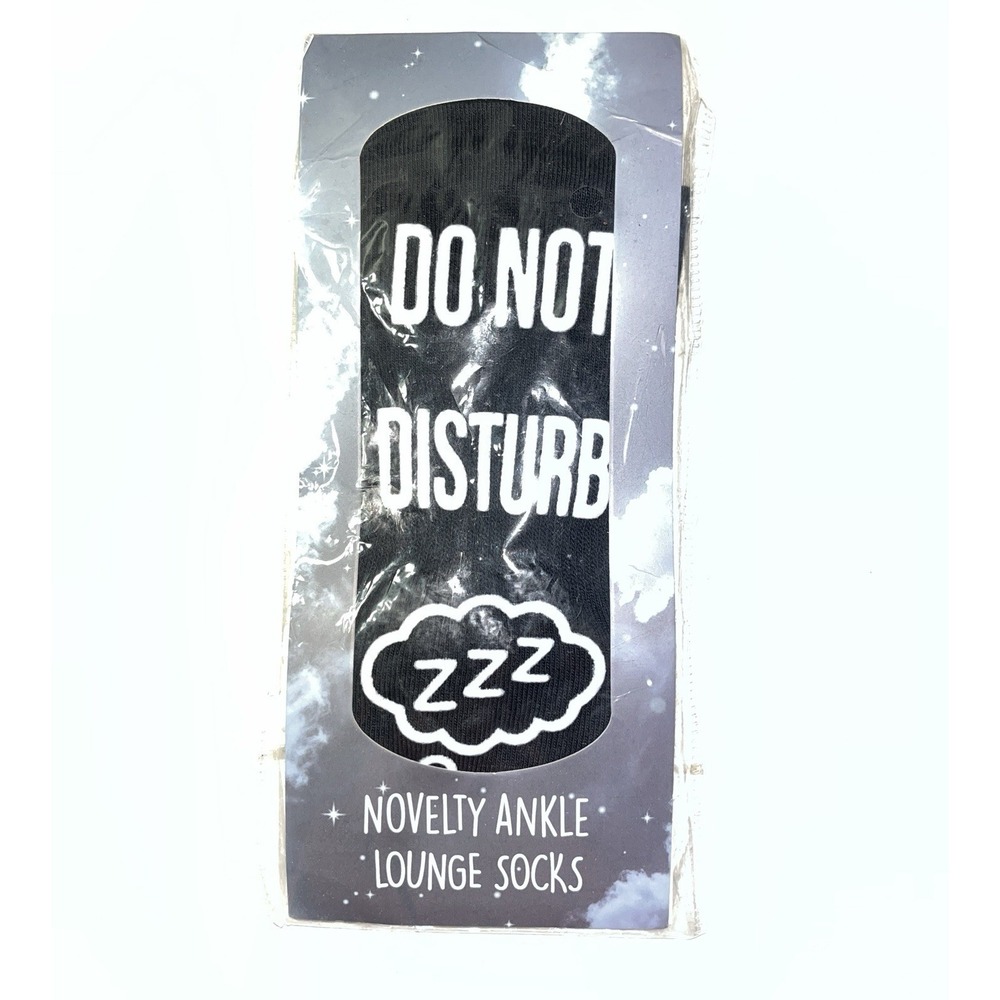 NWT Bring‎ Me Socks Do Not Disturb Ankle Socks OS Lounge Socks Novelty Non Slip